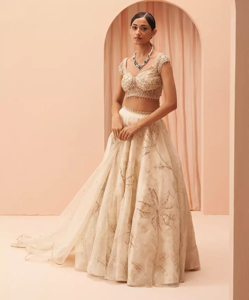 pastel color lehenga for bride