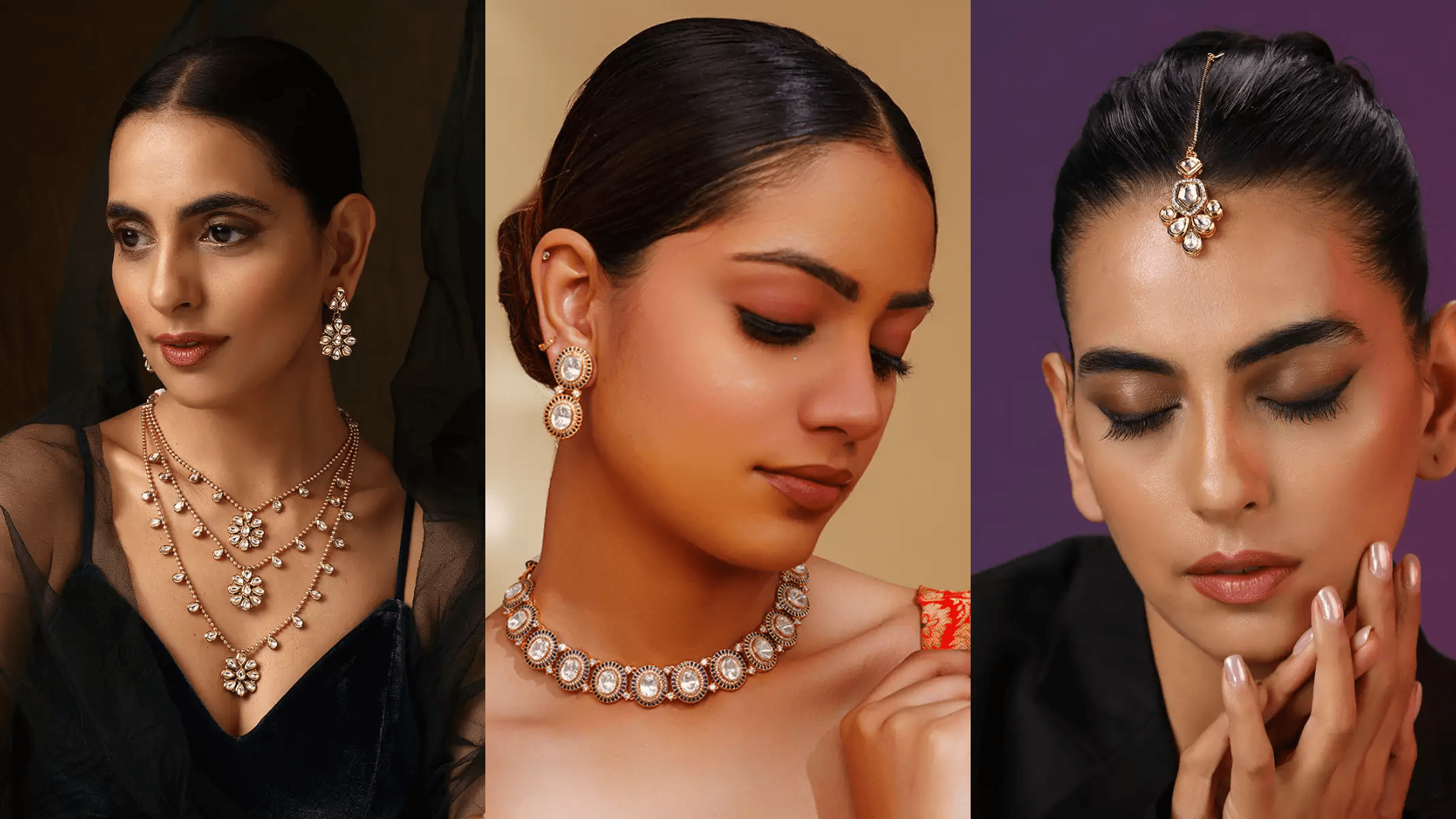 different types of kundan jewellery