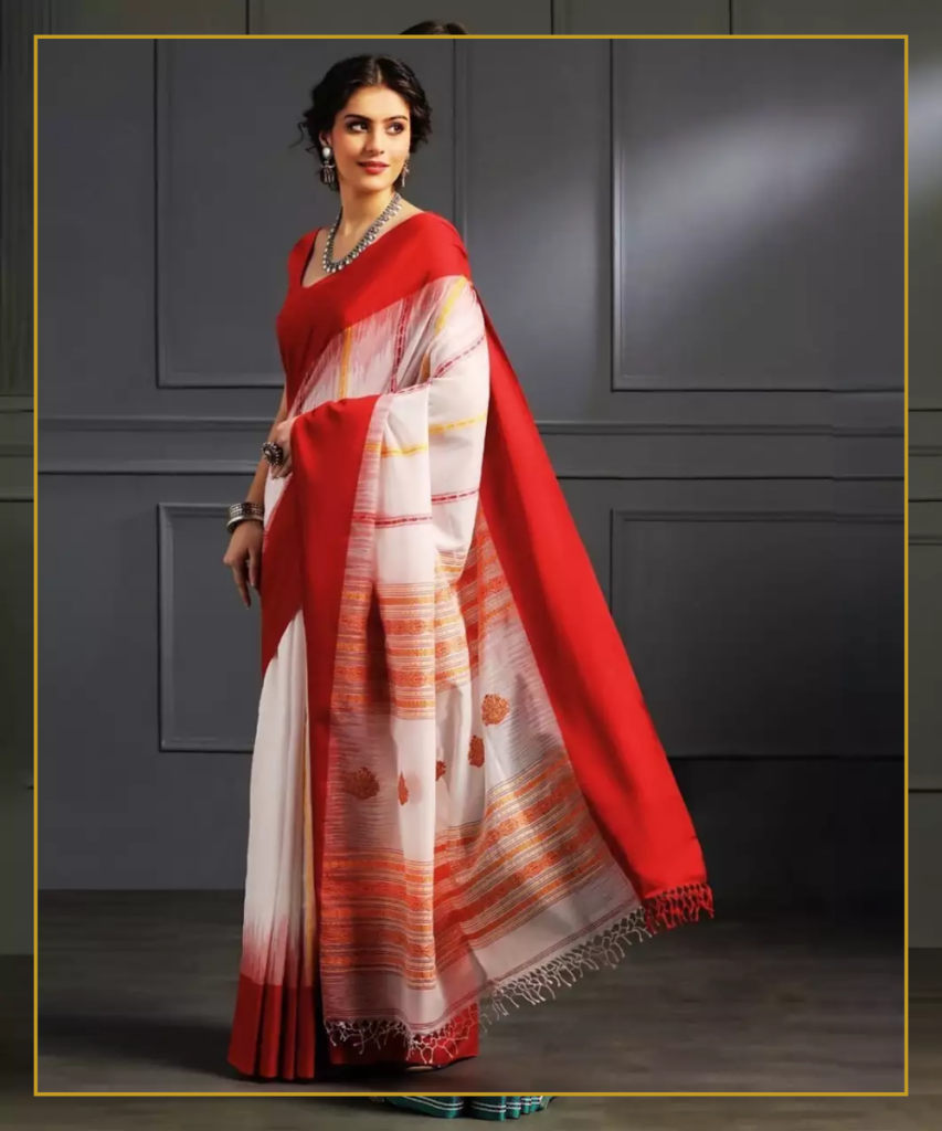 Bengali Durga Puja saree styles 2025