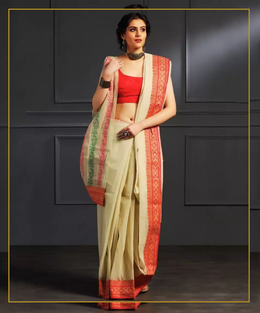 Bengali Durga Puja saree styles 2025