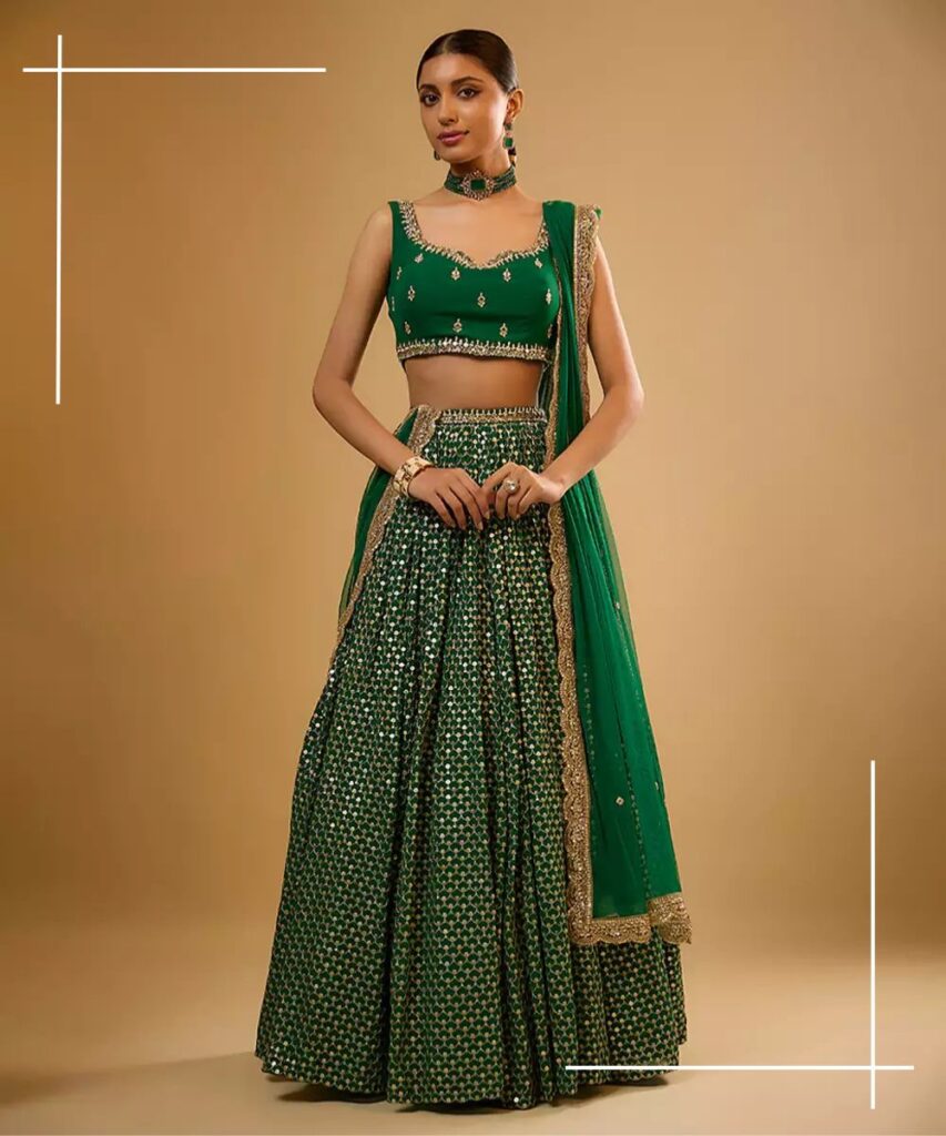 Dupatta draping styles for lehenga
