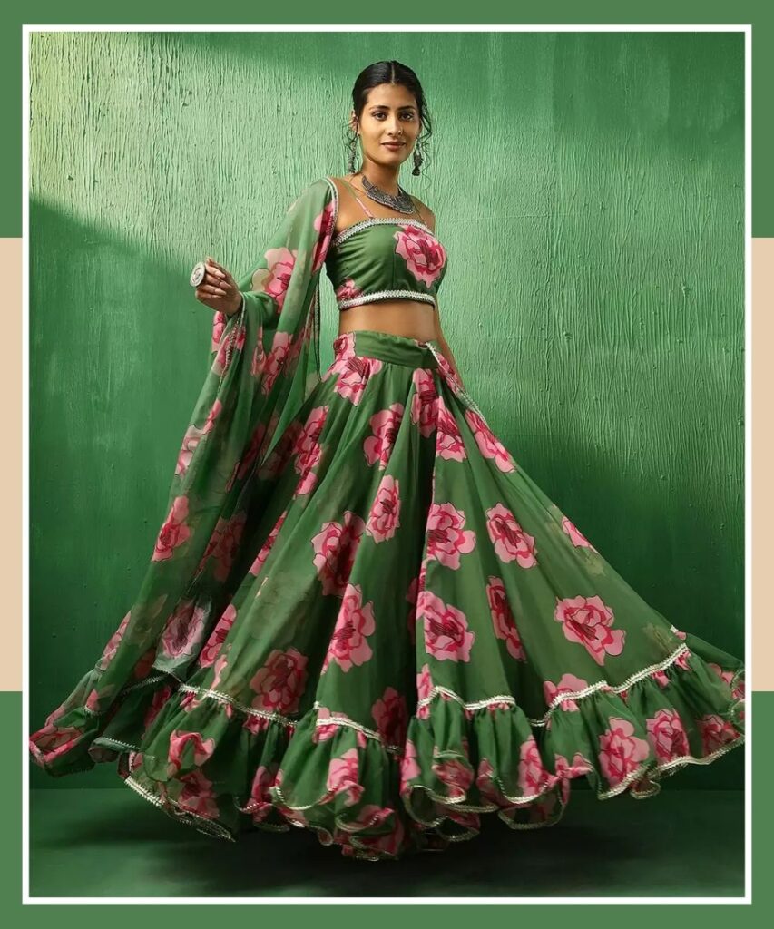 Floral lehenga trends