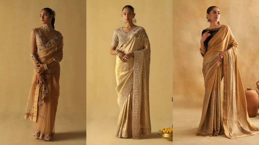 Golden Saree Outfit