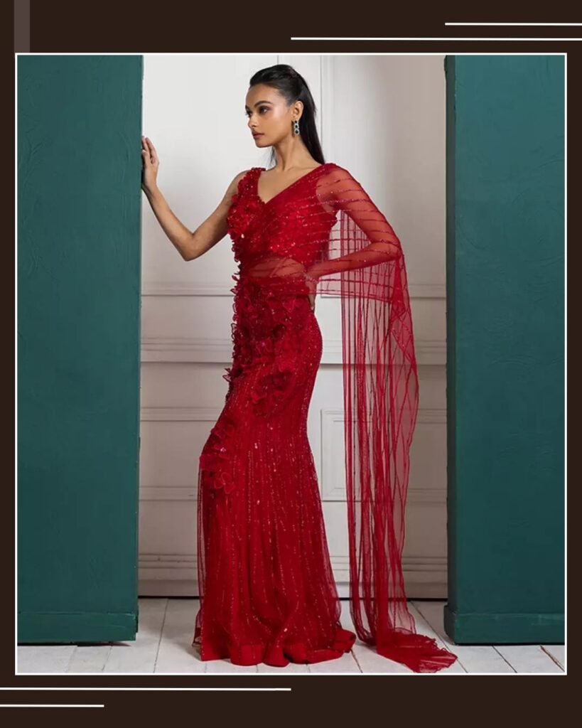 Trending net sarees for women