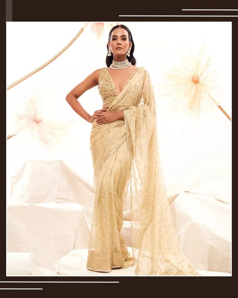 Latest net saree trends for women