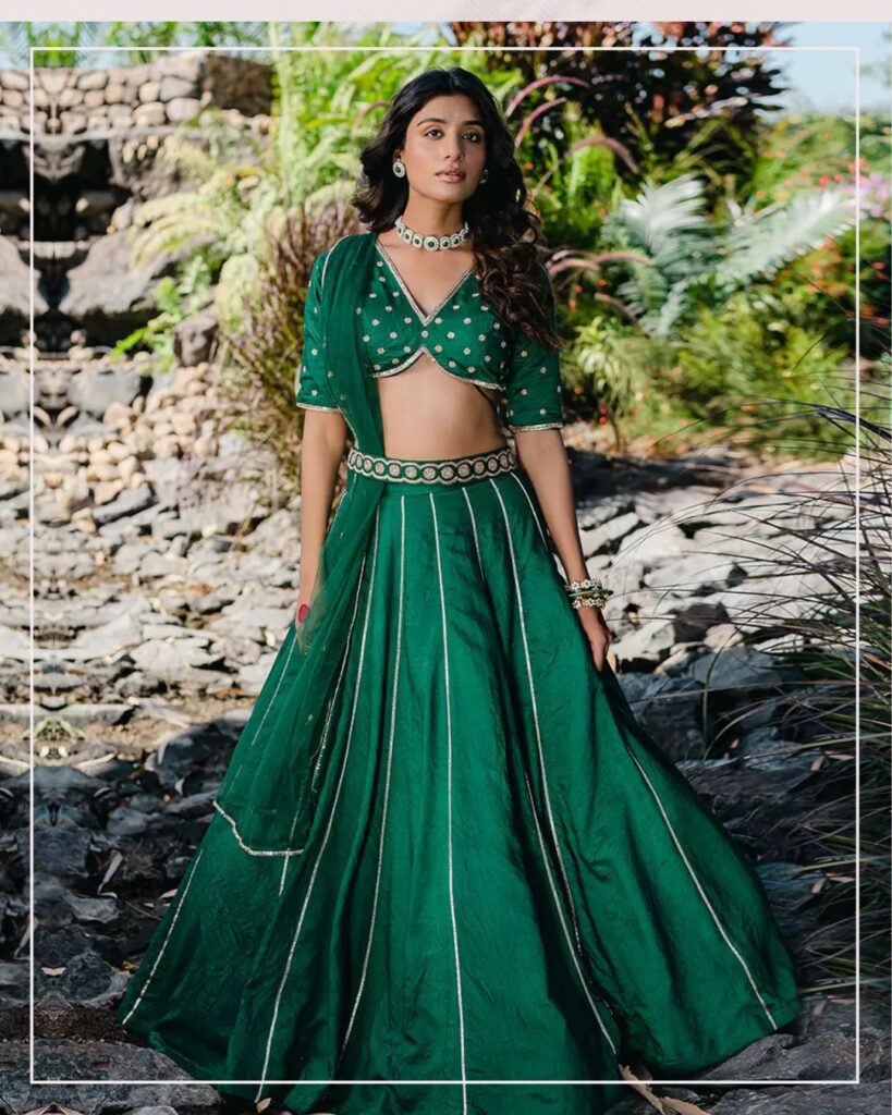 Designer green lehengas