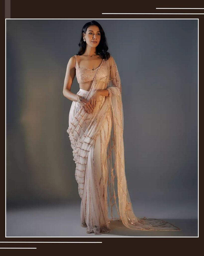 Party wear net sarees