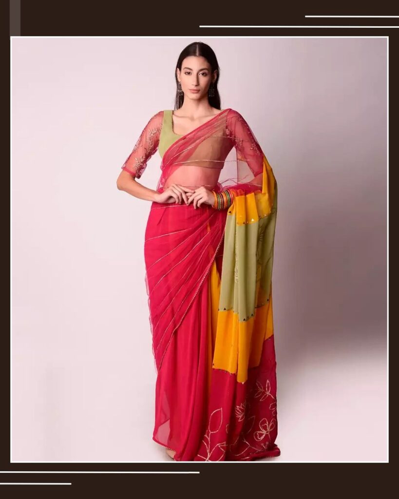 Best net saree designs for parties and weddings