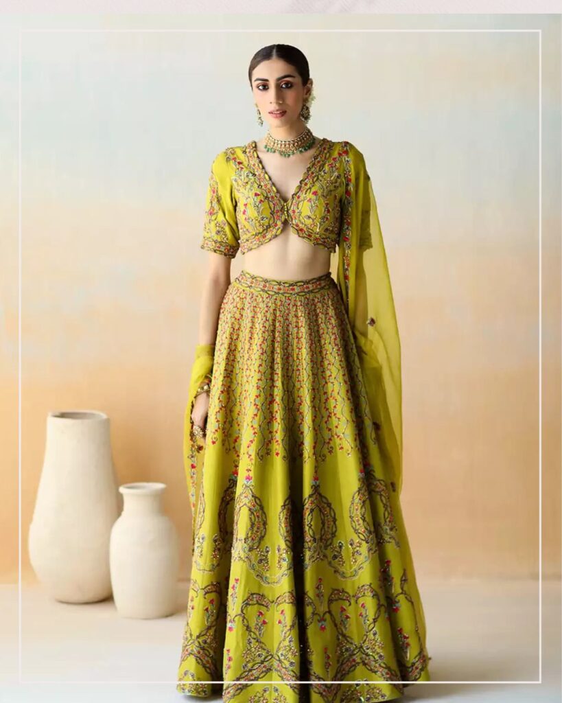 Lightweight mehendi lehengas